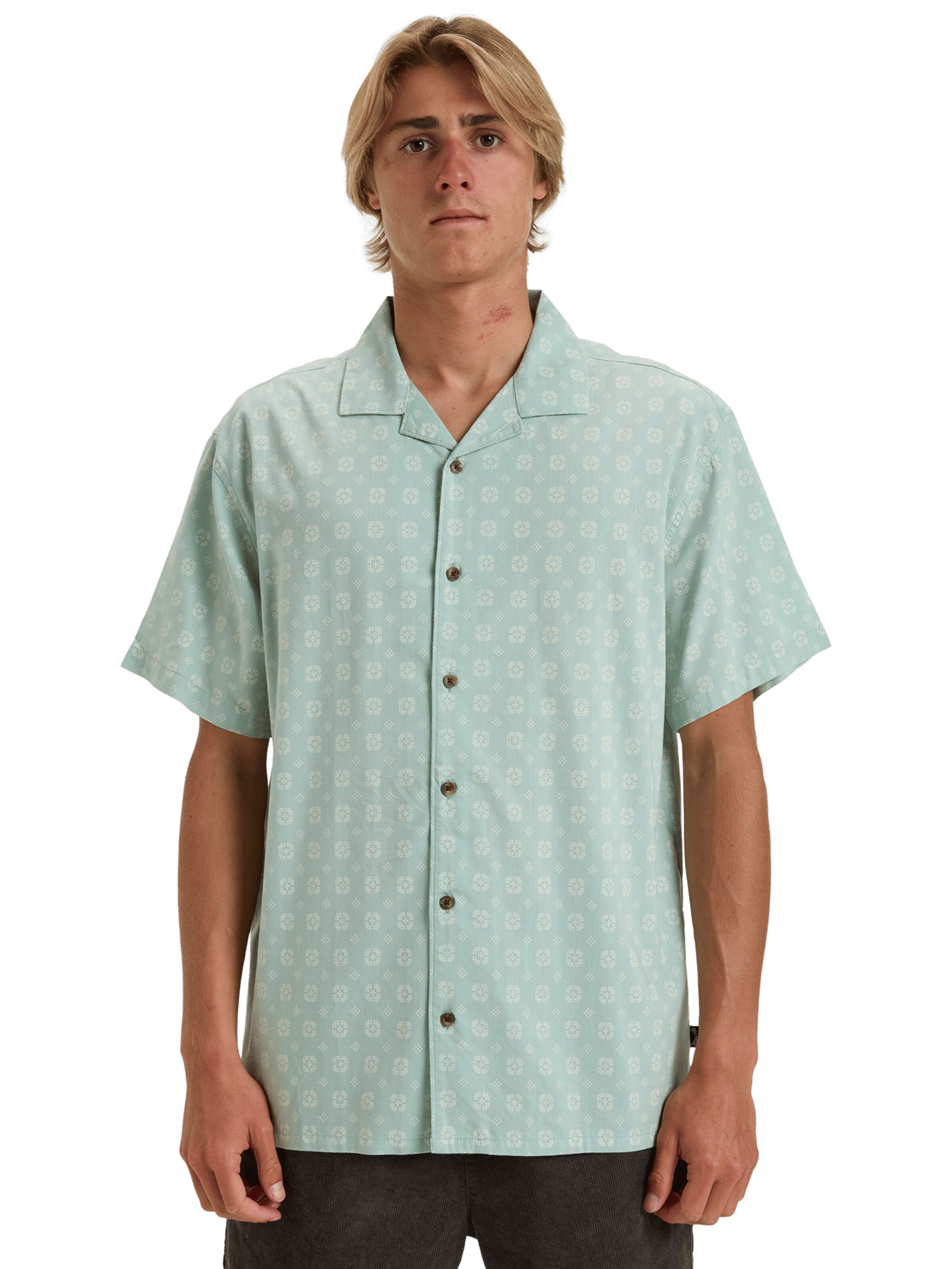 Coupe regular Chemise 'Vacay' BILLABONG en vert : devant