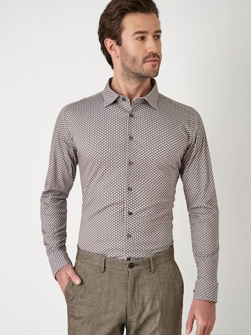 DESOTO Slim Fit Hemd in Grau: Vorderseite