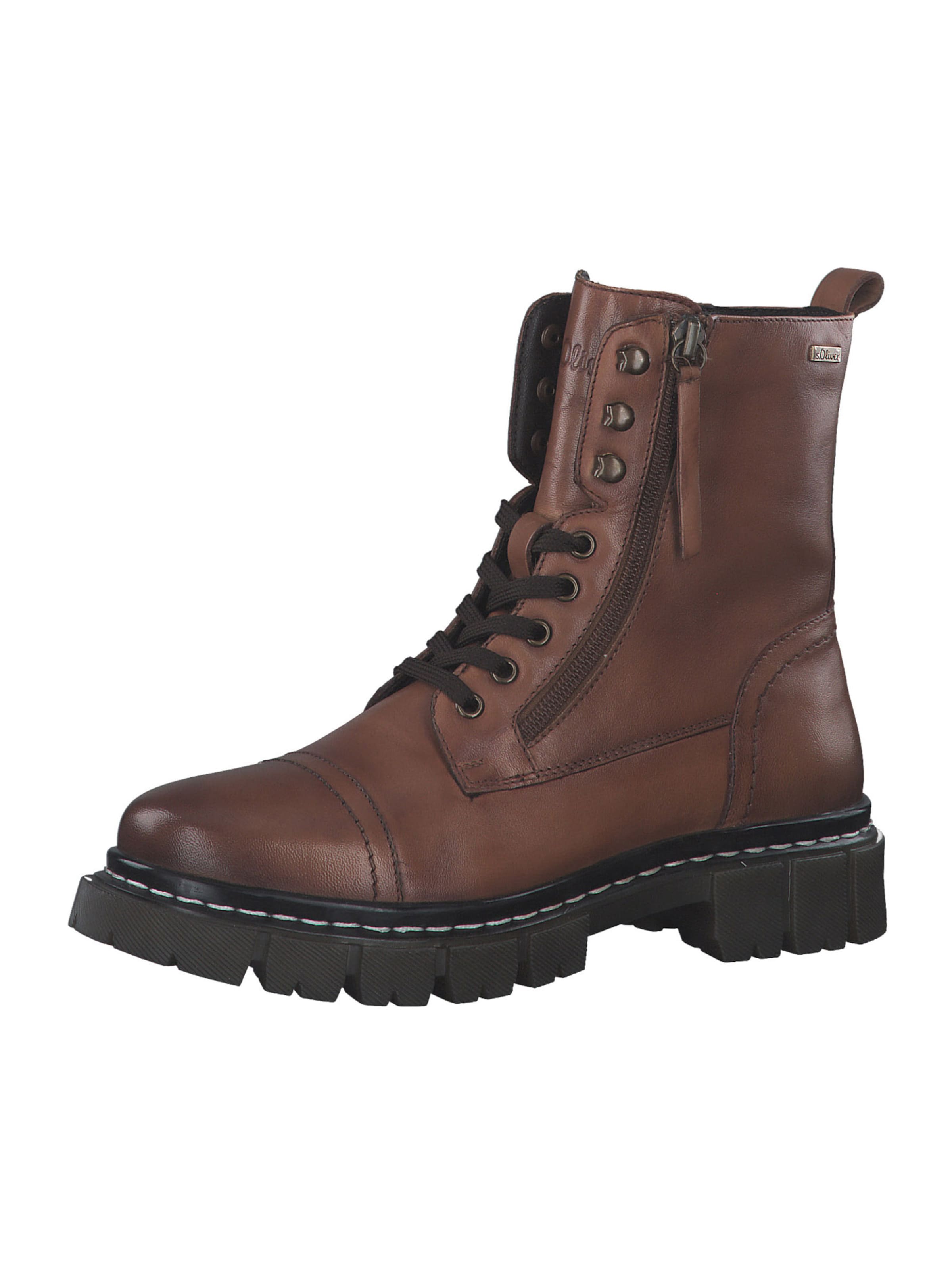 Bottines à lacets s.Oliver en marron : devant