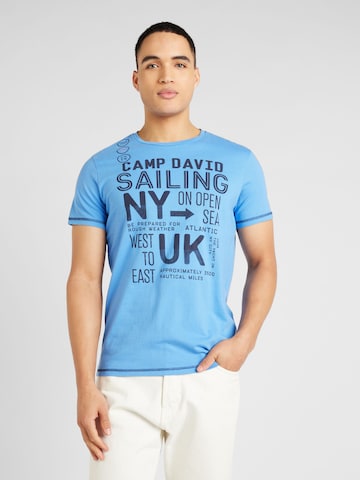 CAMP DAVID Shirt in Blue: front