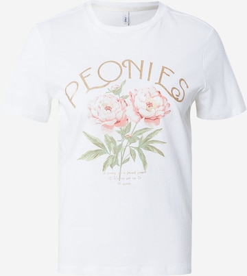 ONLY Shirt 'ONLAMBERDINE' in Wit: voorkant