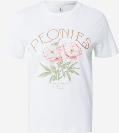 Marškinėliai 'ONLAMBERDINE' iš ONLY, spalva – Auksas / žalia / oranžinė / balta, Prekių apžvalga