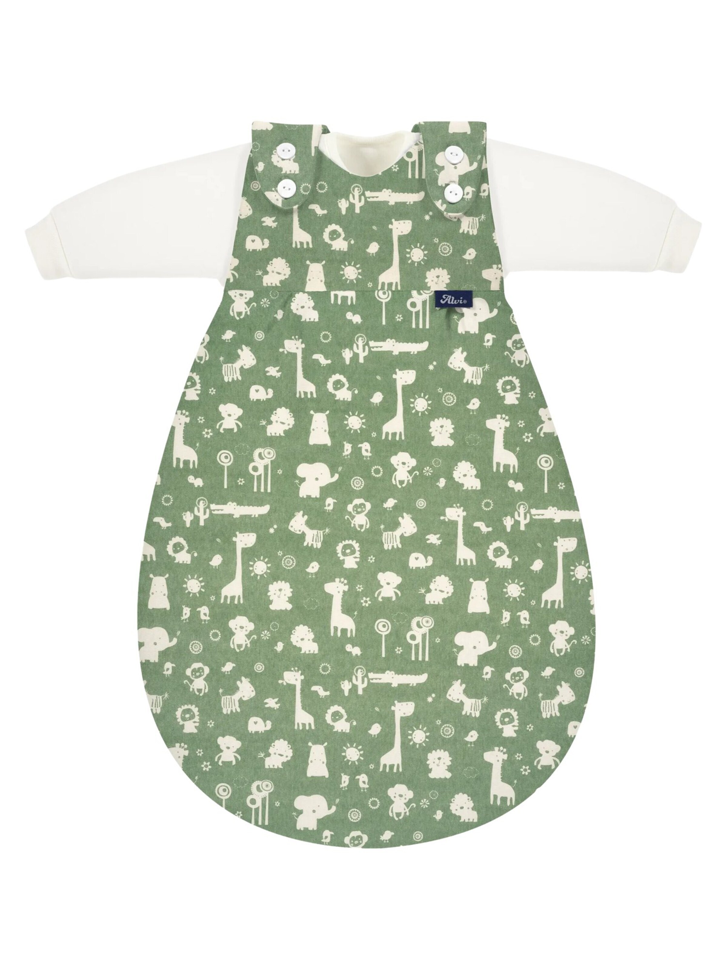 ALVI Schlafsack 'Schlafsack Baby-Mäxchen 3-teilig Baumwolle'‌‌‌‌ in Grün
