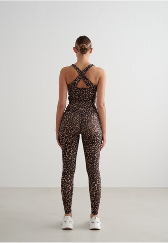 Skinny Pantalon de sport 'Cheetah' Aim'n en marron