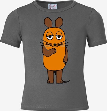 LOGOSHIRT Shirt 'Die Maus' in Grijs: voorkant