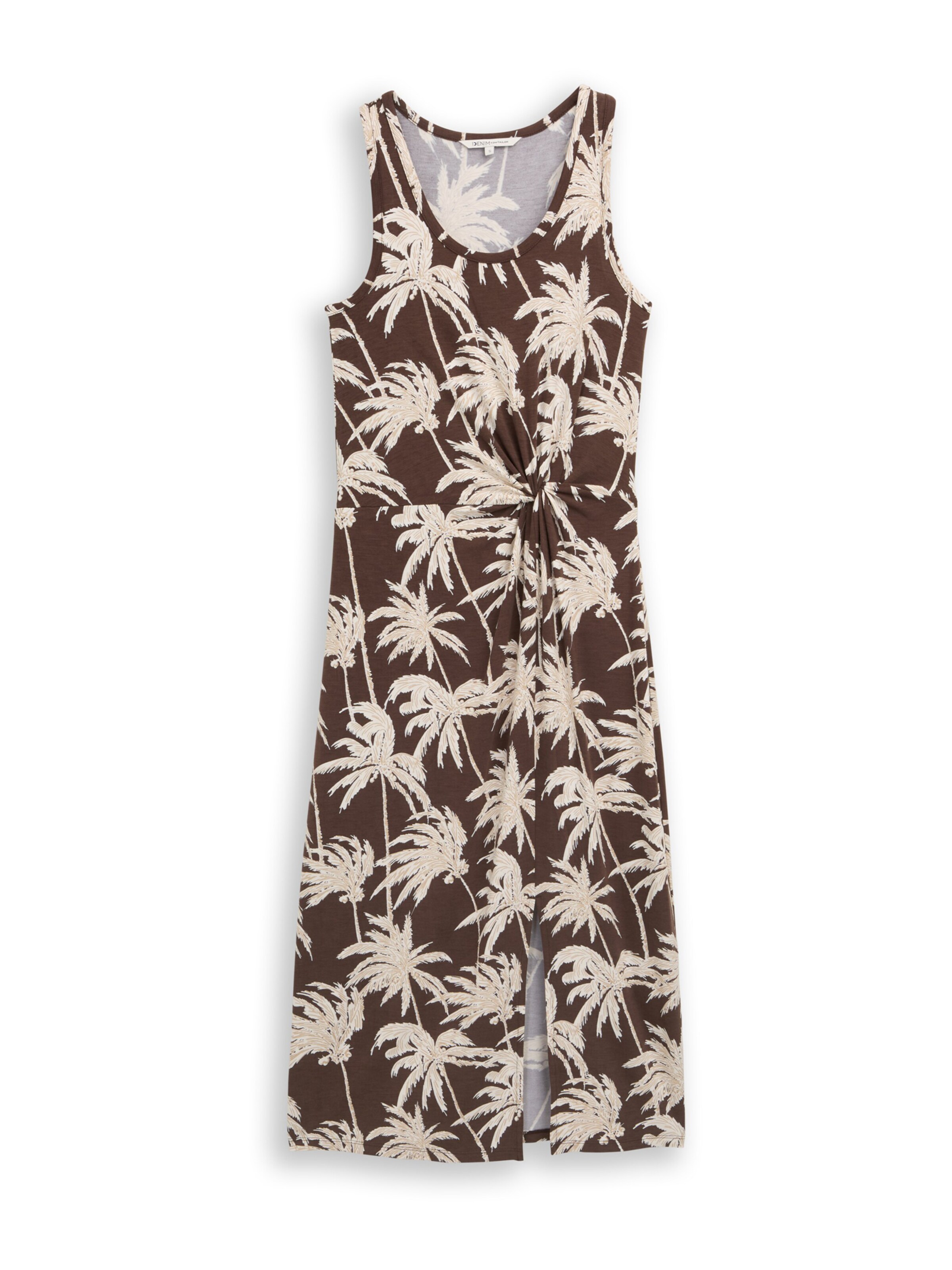 TOM TAILOR DENIM - Vestido de verão em castanho: frente