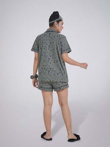 LEAFLETIC Shorty 'Leafletic Women’s Printed Night Wear Short Set'‌‌‌‌‌‌‌‌‌‌ in Grün