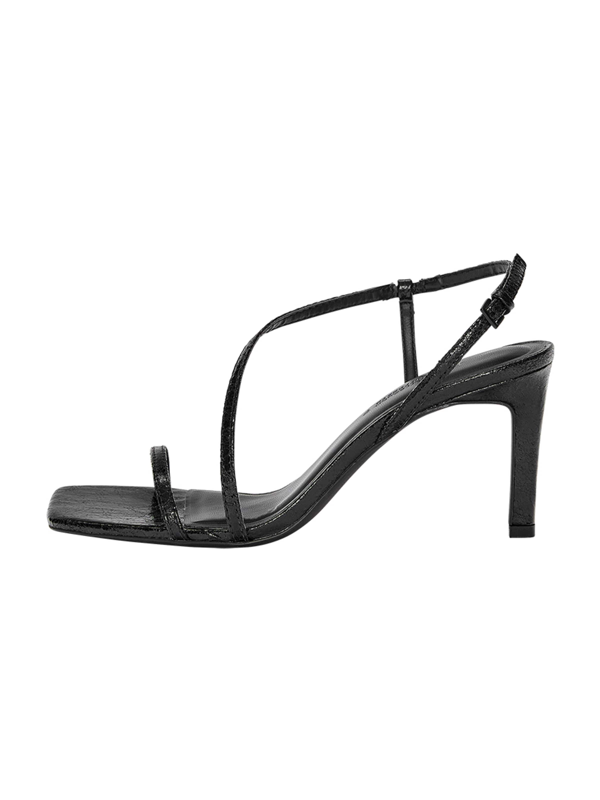 Pull&Bear Sandale in Schwarz