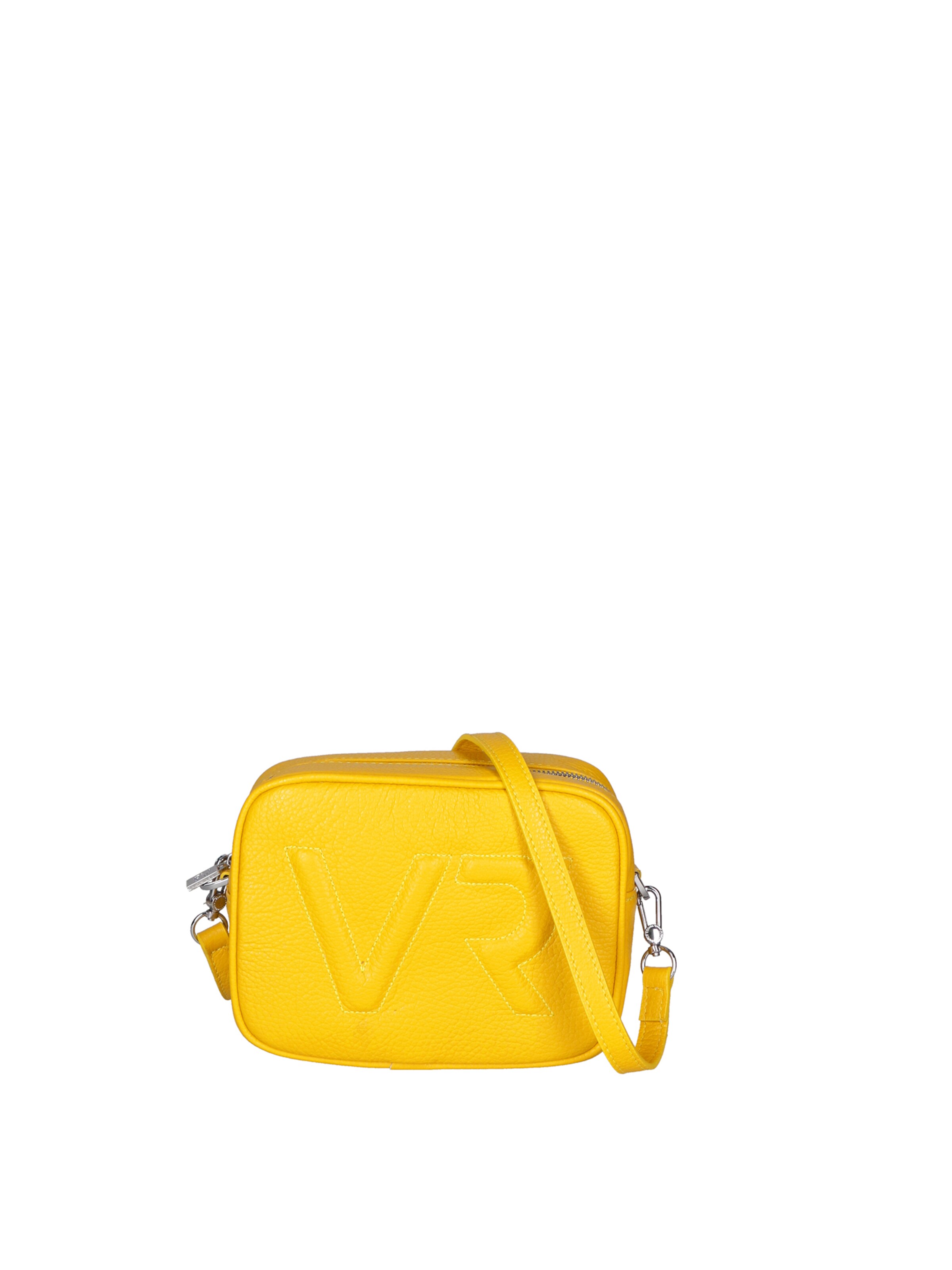 Borsa a tracolla 'Borsa a Tracolla Donna Pelle Virginia Rhinè Zip' di Virginia Rhinè in giallo: frontale