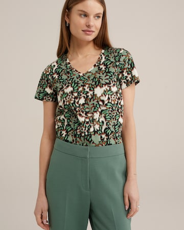 T-shirt WE Fashion en vert : devant