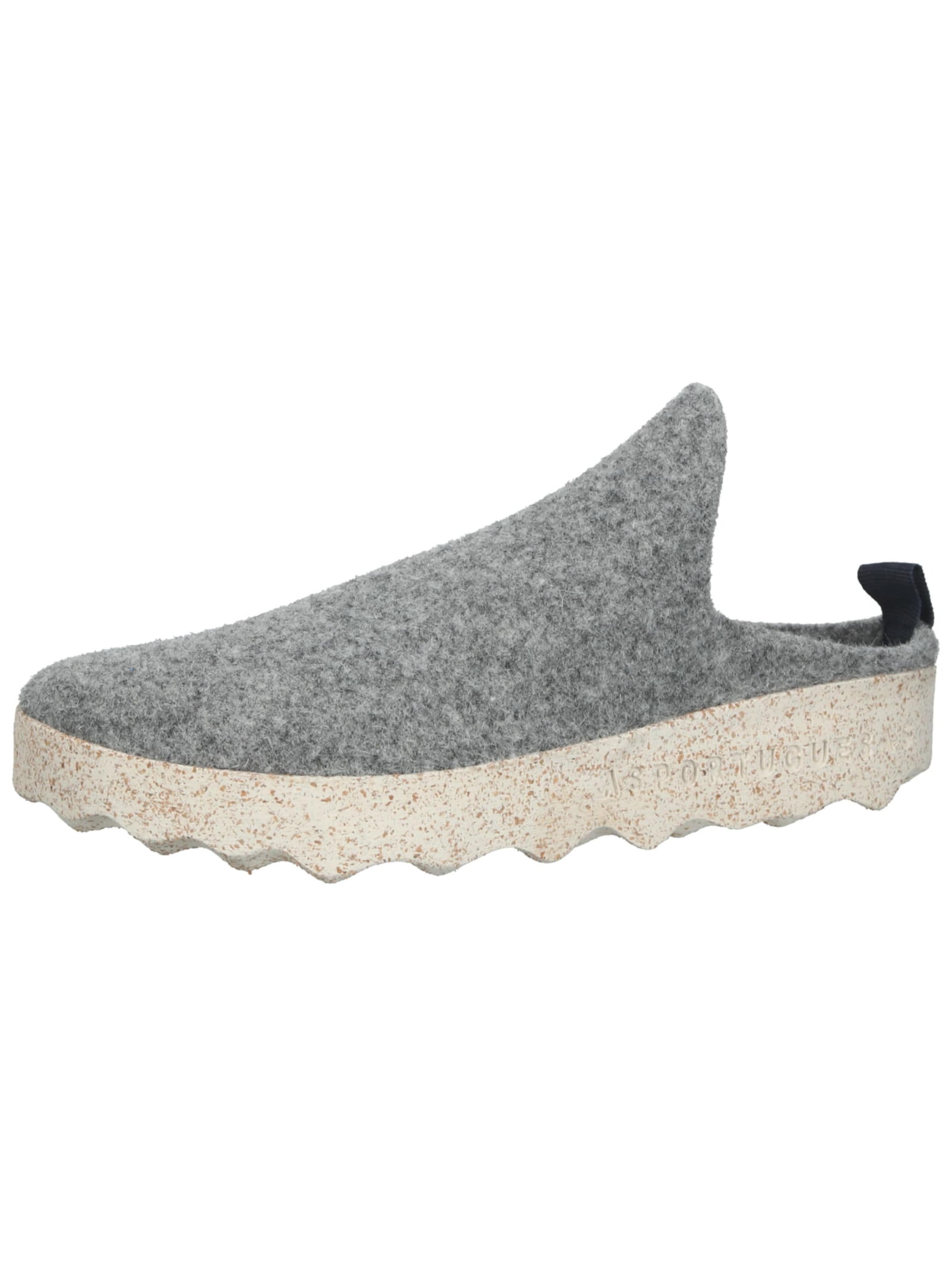 Asportuguesas Hausschuh in Grau: Vorderseite