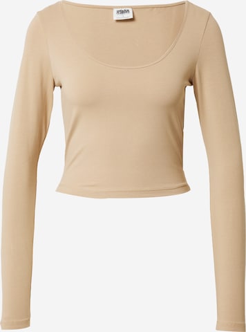 T-shirt Urban Classics en beige : devant