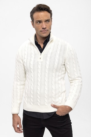 Pull-over Felix Hardy en blanc : devant