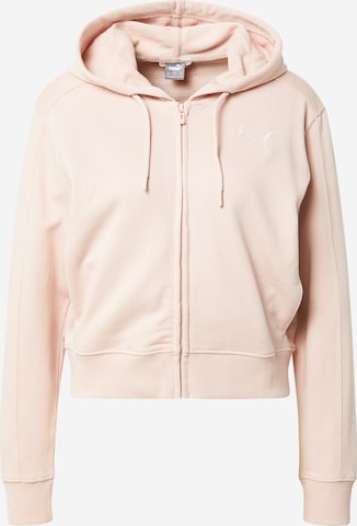 Veste de survêtement PUMA en rose : devant