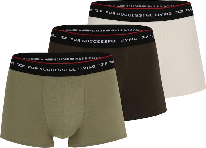 DIESEL Boxershorts 'DAMIEN' in Khaki Oliv Weiß YC7253 DIESEL Boxershorts 'DAMIEN' in Khaki Oliv Weiß YC7253