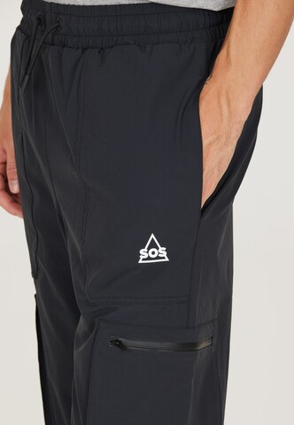 SOS Tapered Sportbroek 'Salonga' in Zwart