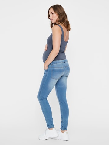 MAMALICIOUS Skinny Jeans 'Fifty' in Blauw