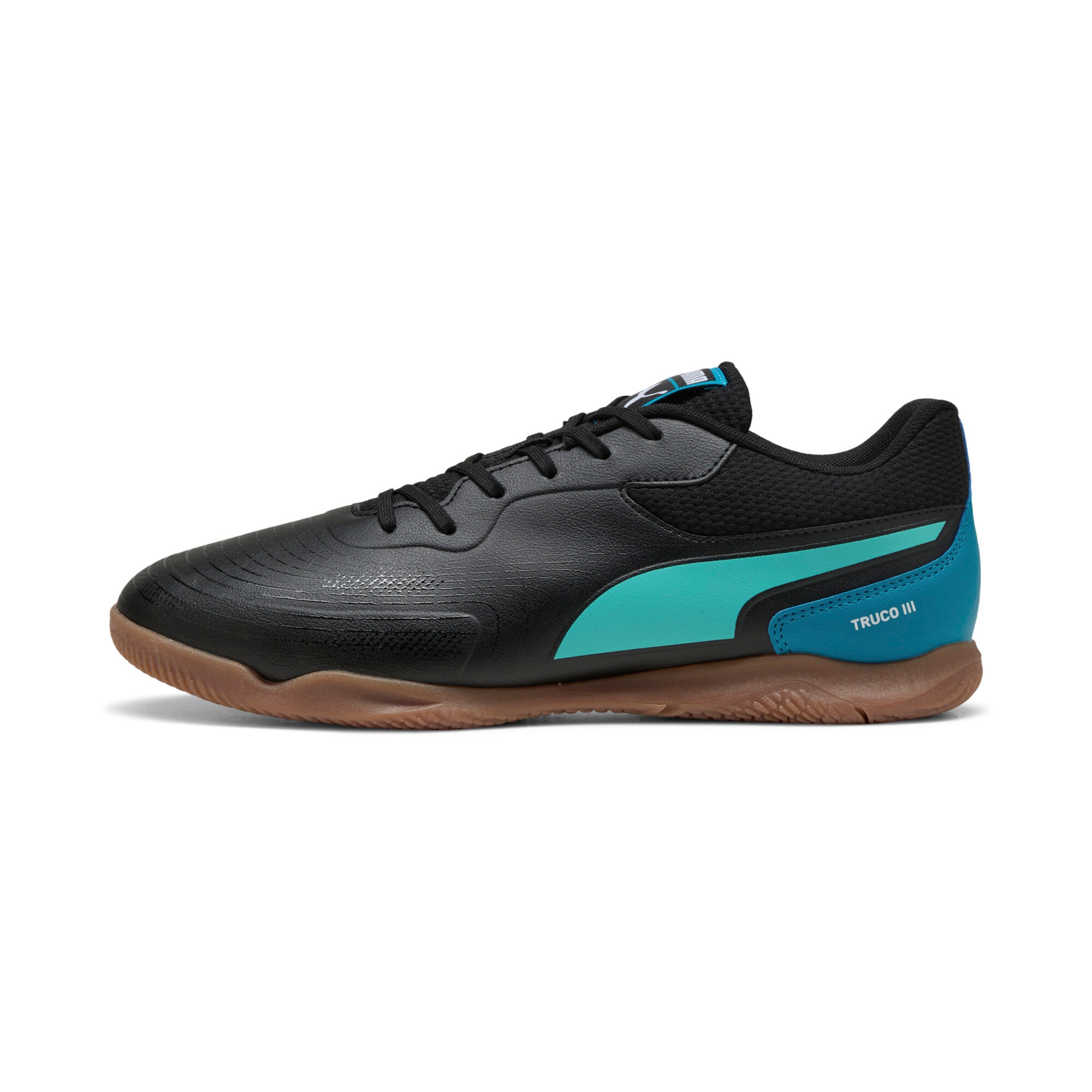 PUMA Soccer Cleats in Black: front