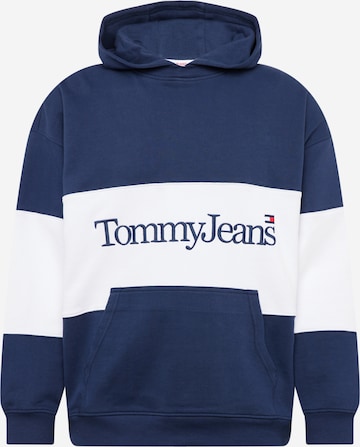 Tommy Jeans Mikina – modrá: přední strana