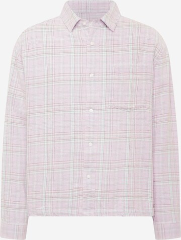 River Island Comfort fit Button Up Shirt in Purple: front