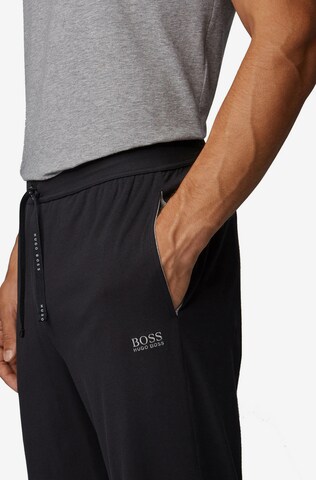 BOSS - Tapered Pantalón de pijama en negro