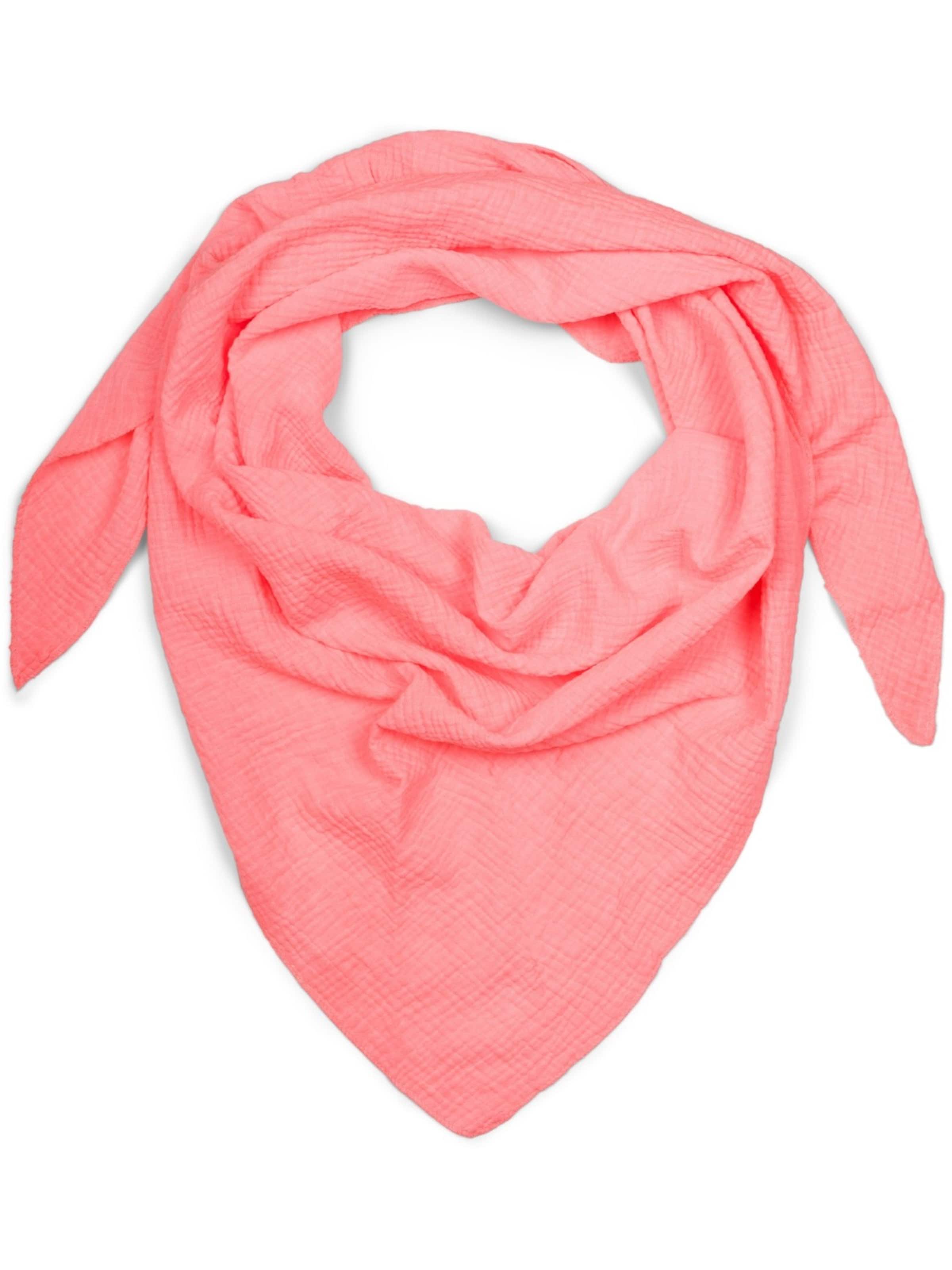 styleBREAKER Tuch 'Musselin Dreiecktuch Einfarbig'‌‌‌‌‌‌‌ in neonrot, Produktansicht