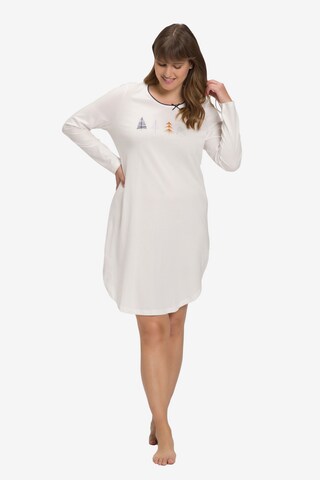 Chemise de nuit Ulla Popken en blanc : devant