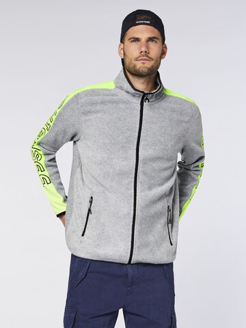 CHIEMSEE Regular fit Fleece Jacket in Grey: front