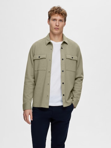 Veste mi-saison SELECTED HOMME en vert : devant