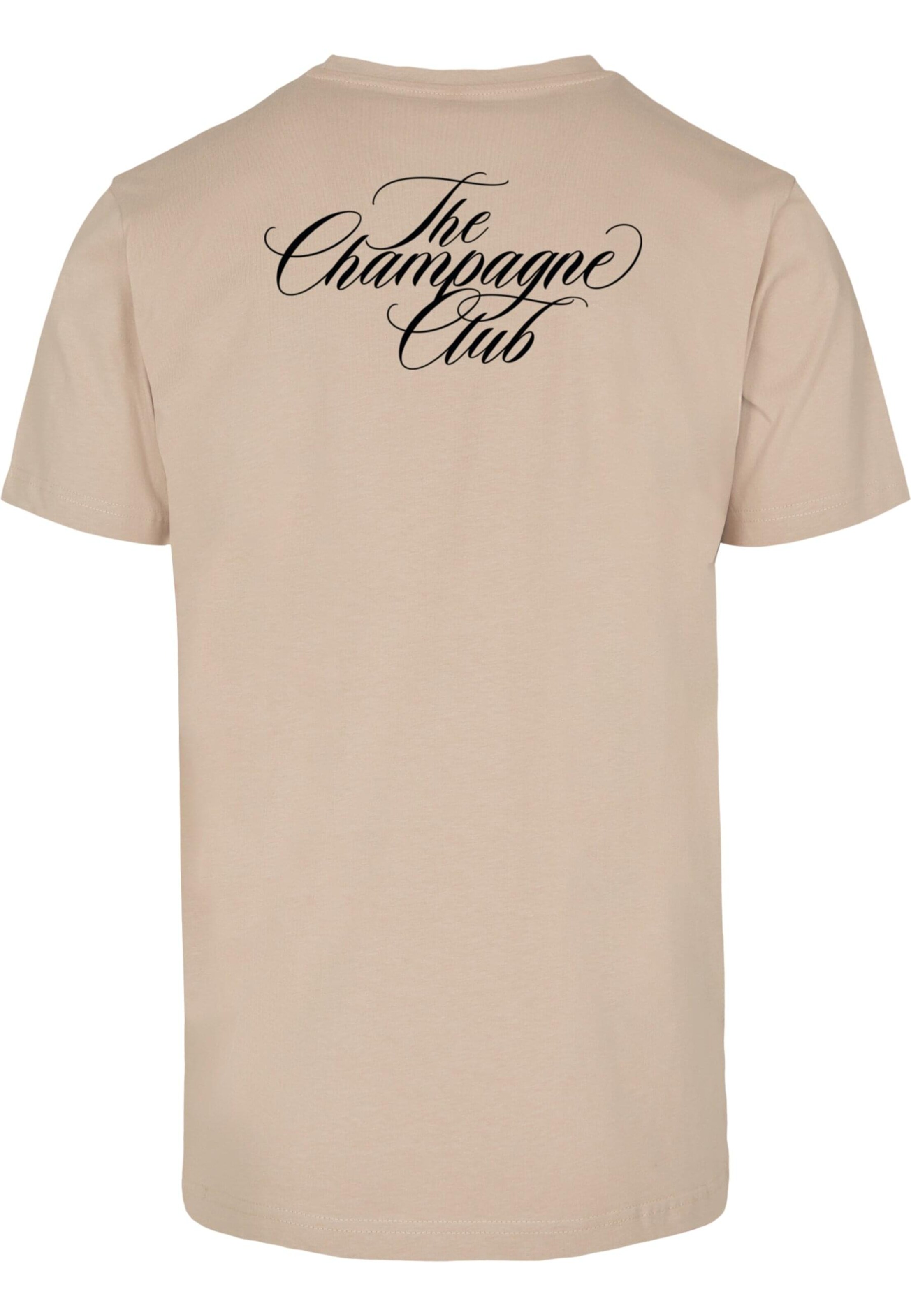 Mister Tee Shirt 'Champagne Club' in Beige