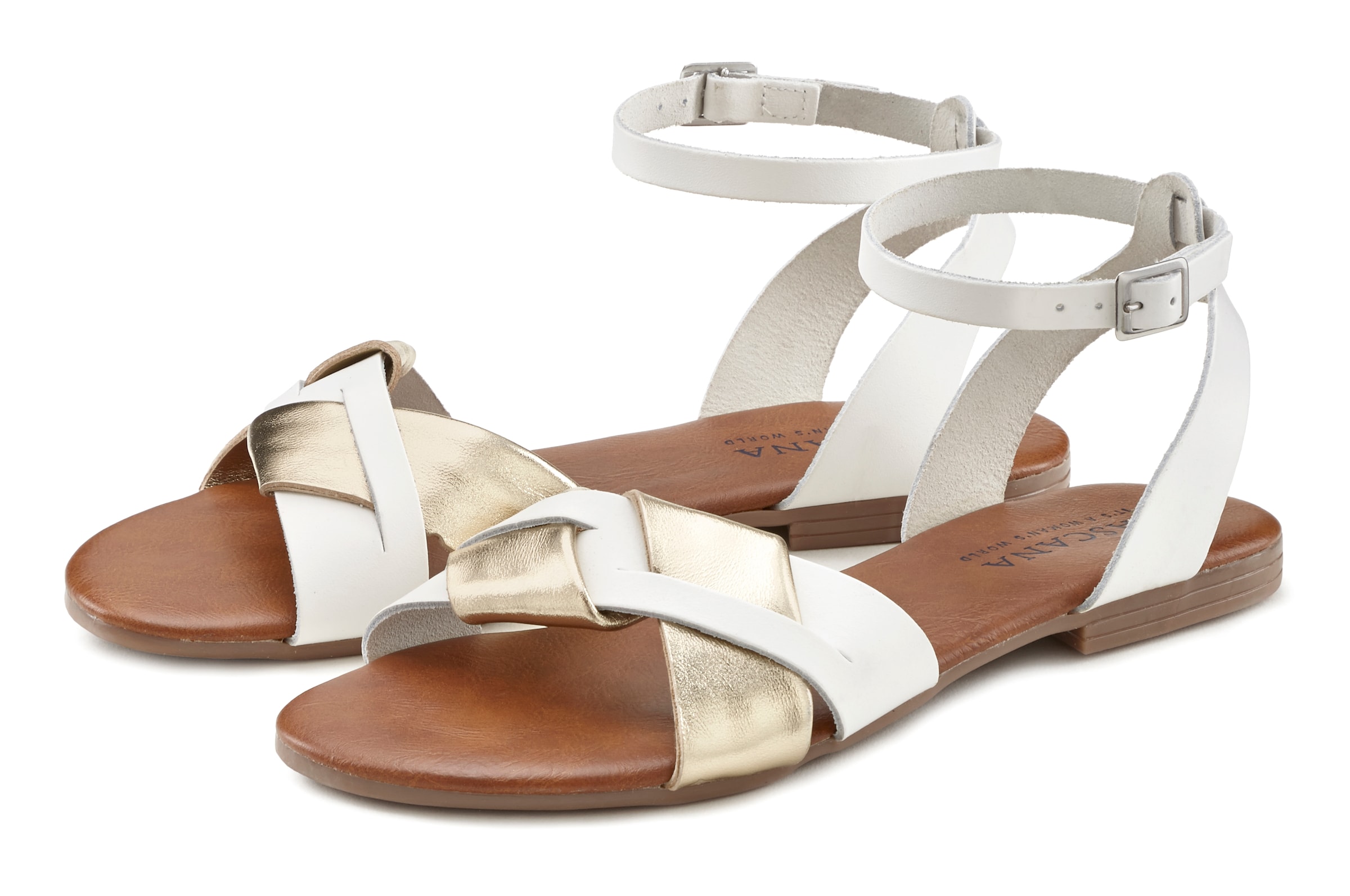 LASCANA Strap sandal in White