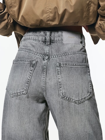 Pull&Bear Широки крачоли Дънки в сиво