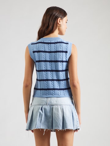 VILA Knitted Top 'VIVEKSA' in Blue