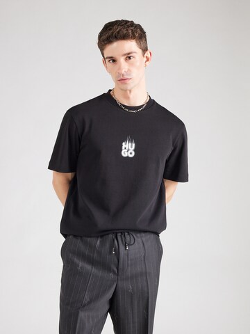 HUGO Shirt 'Dalsar' in Zwart