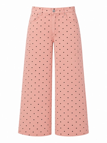 IT'S BASIC Baggy Jeans 'POLKA BAGGY LOW RISE JEANS' in Roze: voorkant