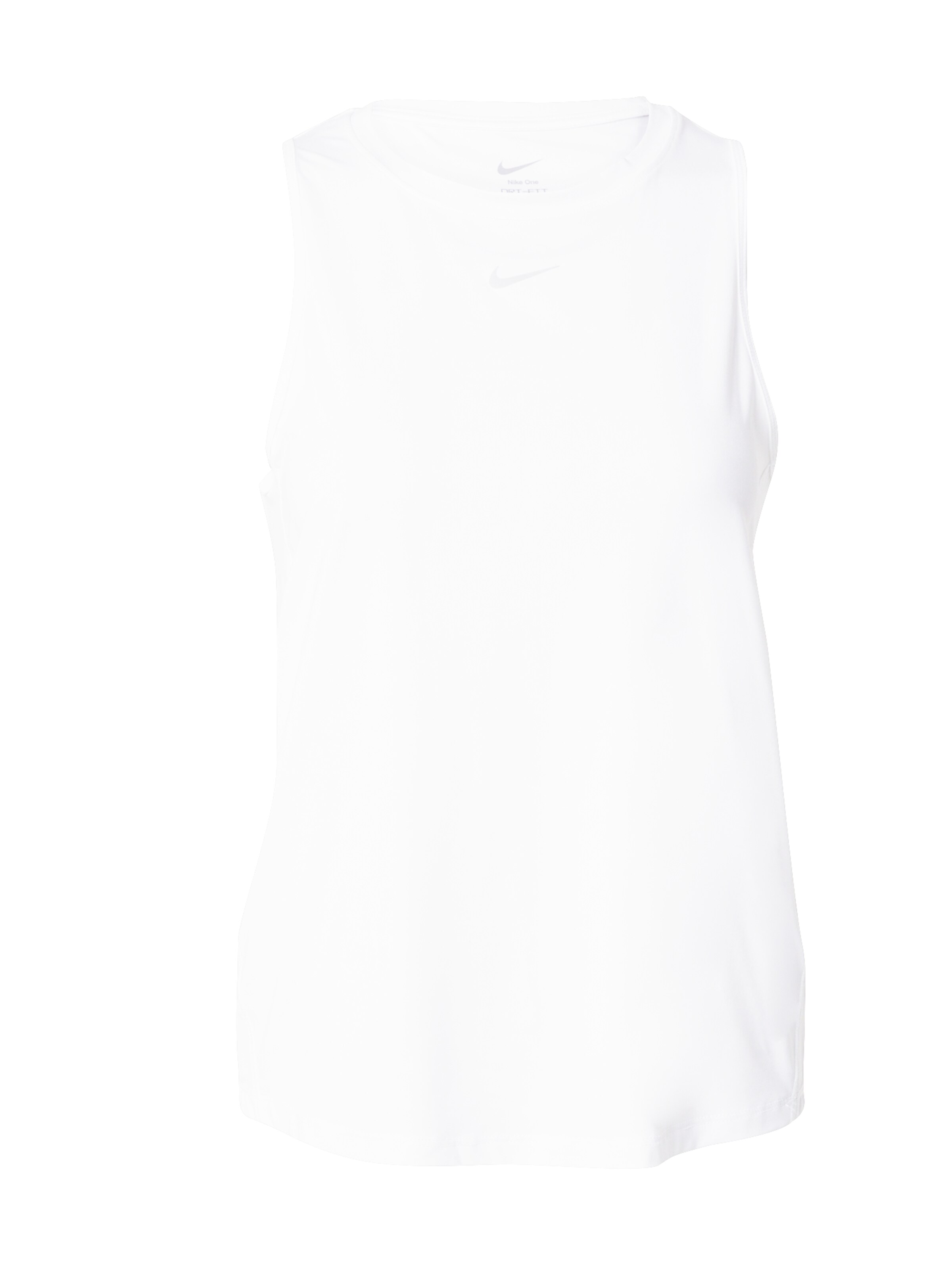 NIKE Спортен топ 'ONE CLASSIC' в сиво / бяло, Преглед на продукта