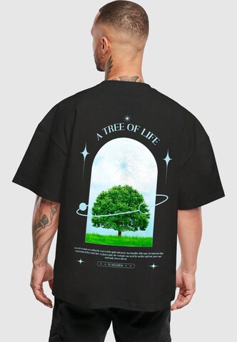 2Y Studios Shirt 'Tree Of Life' in Zwart: voorkant