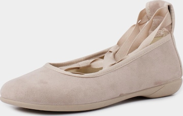 Ballerines Pisamonas en beige : devant
