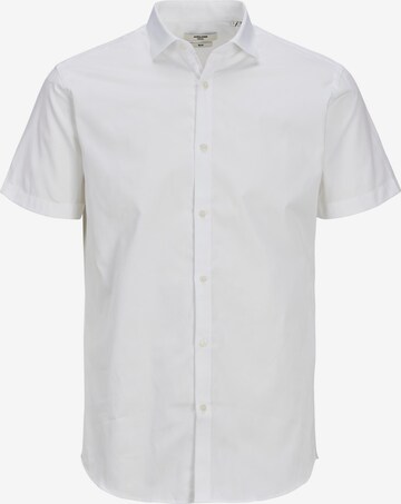 Coupe slim Chemise 'CARDIFF' JACK & JONES en blanc : devant