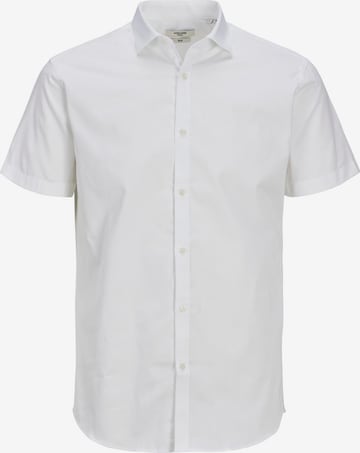 Coupe slim Chemise 'CARDIFF' JACK & JONES en blanc : devant