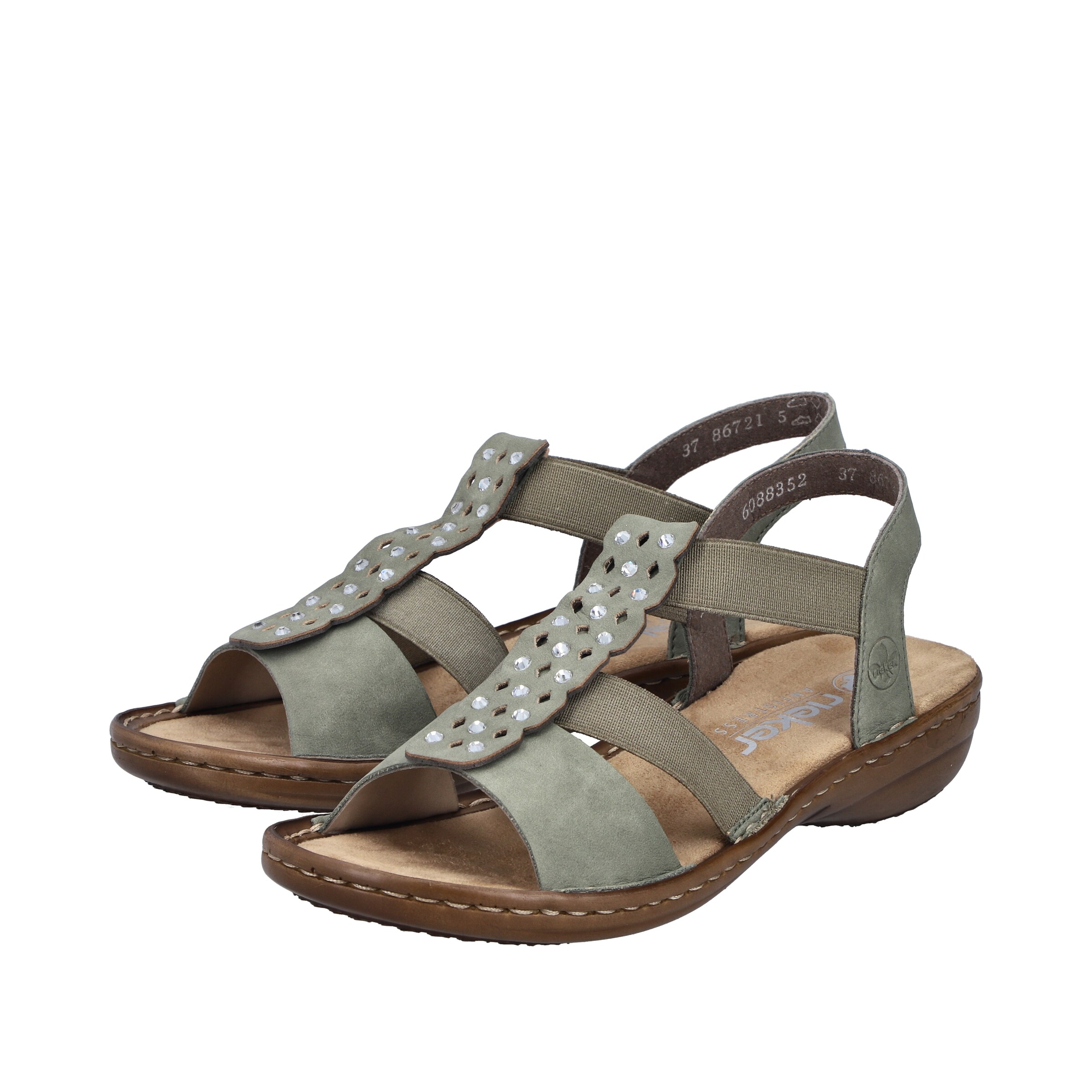Rieker Strap Sandals in Green
