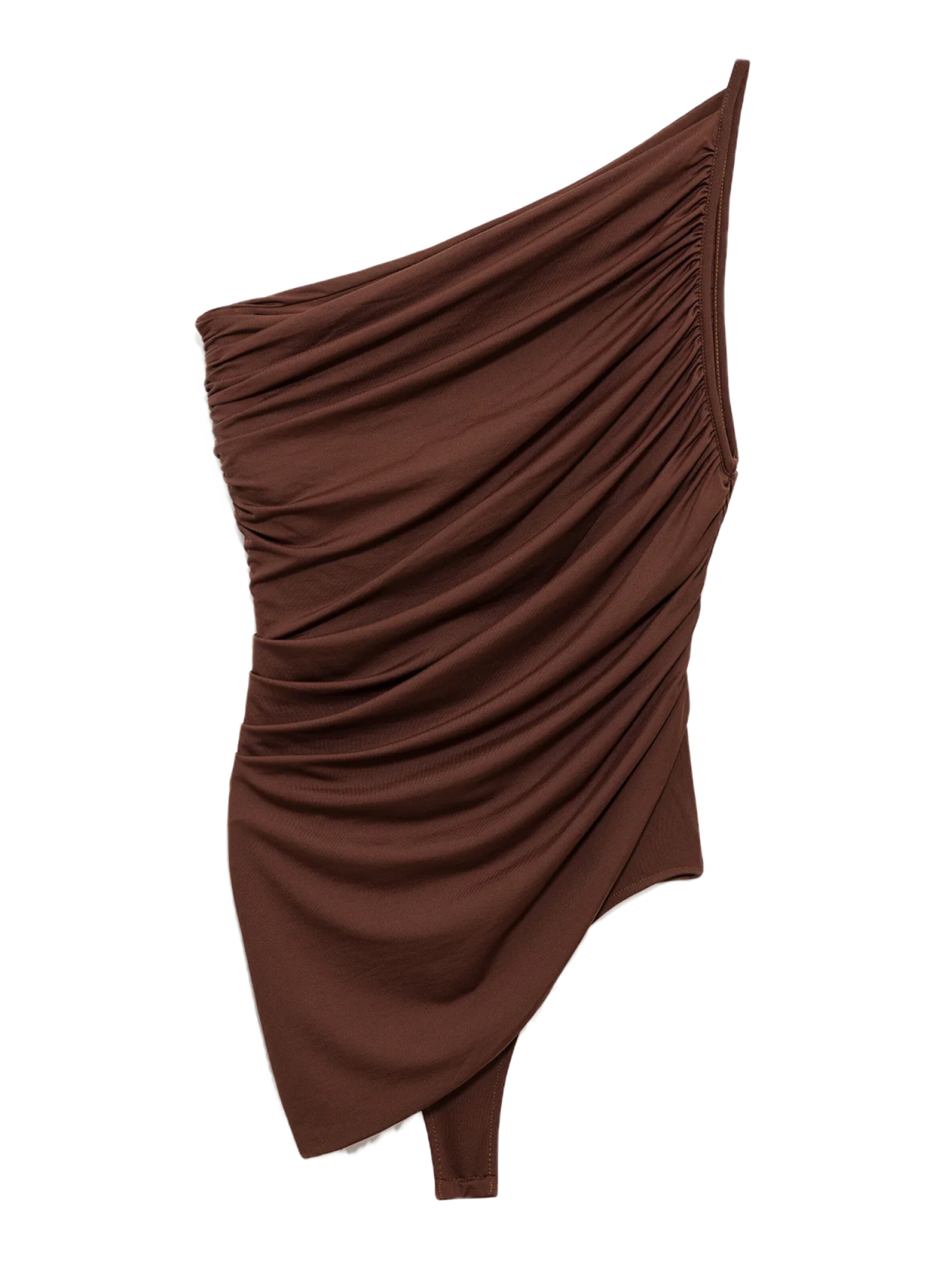 No Matter What Shirt bodysuit in Brown: front