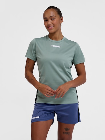 T-shirt fonctionnel Hummel en vert : devant