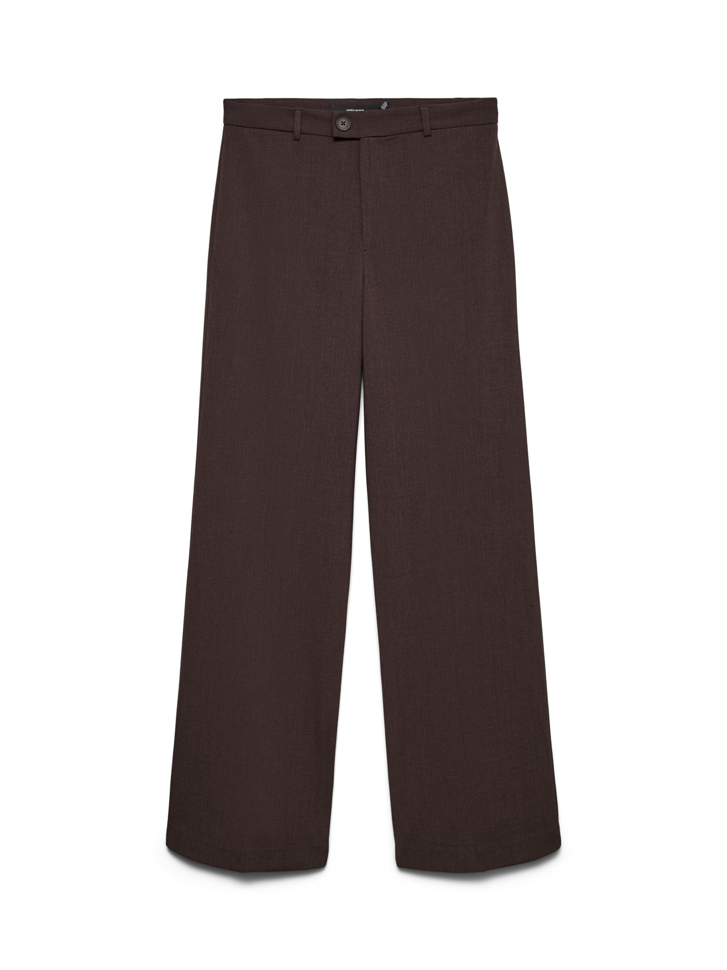 VERO MODA Trousers with creases 'VMTexas' in Brown: front