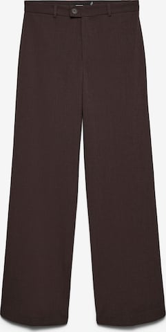 VERO MODA Trousers with creases 'VMTexas' in Brown: front