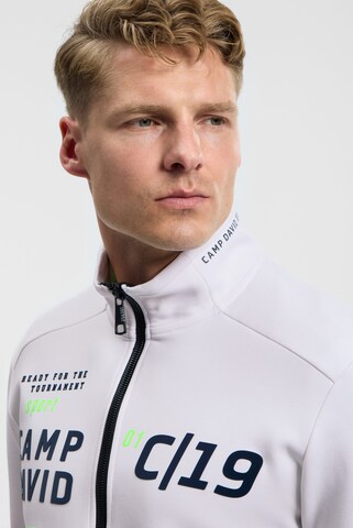 CAMP DAVID Zip-Up Hoodie in White