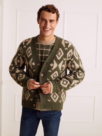 Guido Maria Kretschmer Men Knit Cardigan in Beige: front