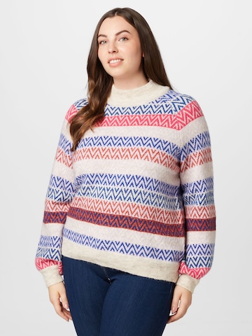 Vero Moda Curve Sweater 'RAIL' in Beige: front
