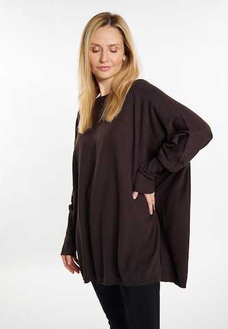 Usha Sweater 'Lurea' in Brown: front