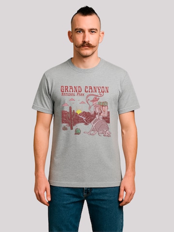 T-Shirt 'US National Parks Grand Canyon Sunrise' F4NT4STIC en gris : devant
